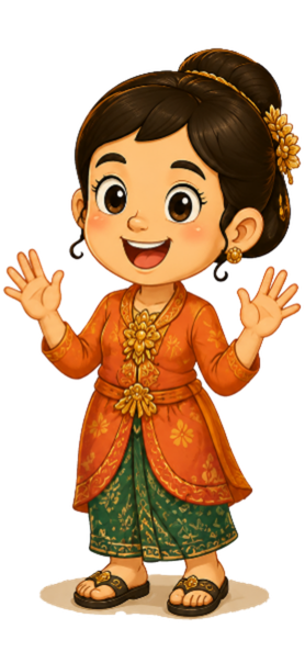 Maskot murid perempuan
